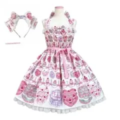 Angelic Pretty happy cake シャーリングジャンスカーシロのサムネイル