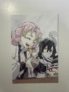 鬼滅の刃 全集中展 幕間画ポストカード B 甘露寺蜜璃 伊黒小芭内 ⑤