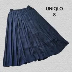 ユニクロ UNIQLO プリーツスカート Sサイズ ネイビー シンプル