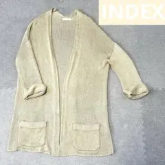 INDEX インデックス 長袖ロングカーディガン Mサイズ ベージュ