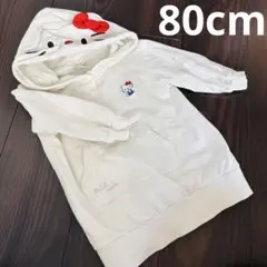 【80cm】プティマイン キティちゃんパーカーワンピ