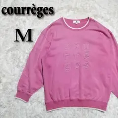 courreges　クレージュ　ビックロゴトレーナー　スウェット　ピンクのサムネイル