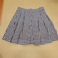 OLIVE des OLIVE ギンガムチェック フレアミニスカート
