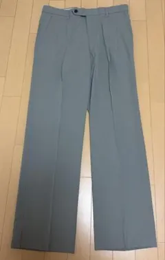 Black&White グレー　ストライプ柄　パンツ