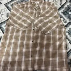 WEGO チェック柄 シャツ ブラウン L