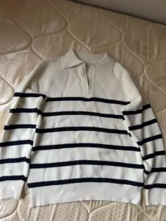 メンズハーフジップニット