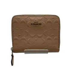【美品】COACH シグネチャー コンパクトウォレット レザー w1