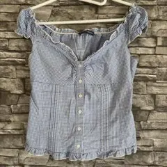 Brandy Melville フリル付きノースリーブトップス