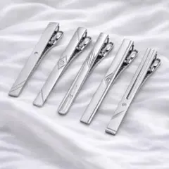 ネクタイピン タイピン 5本 メンズ シルバー ビジネス 定番 社会人 スーツ