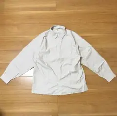 未使用品 UNIQLO:C ブロードオーバーサイズシャツ/ストライプ ホワイト