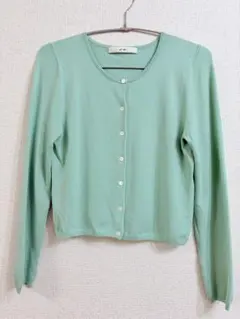 ef-de ミントグリーン 長袖カーディガン