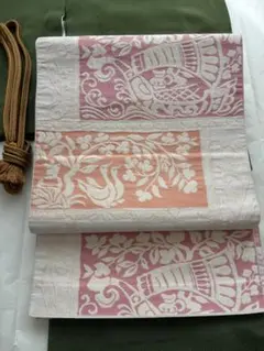専用帯7636 7196 二点セット ●結織苑 高級 正絹 本場結城玉紬 袋帯 専用帯8156 ○結織苑 高級 正絹 本場結城玉紬 両面全通 リバーシブル
