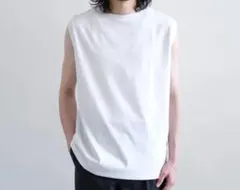 ●美品【BATONER】バトナー メリヤス ノースリーブ ホワイト サイズ2のサムネイル