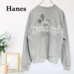 zB903【F】Hanes ラグランスリーブ ミッキープリント スウェット