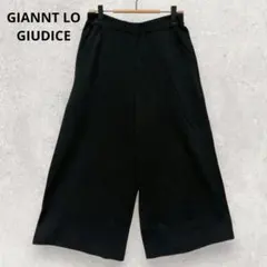 GIANNI LO GIUDICE ワイドパンツ L 黒 美シルエット 日本製