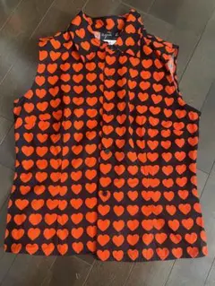 agnis b. ハート柄ノースリーブシャツ 40