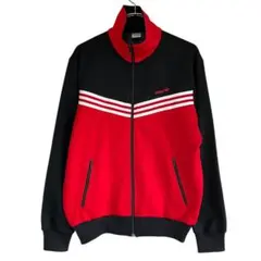 70s 80s adidas トラックジャケット 西ドイツ ジャージ L 赤 黒