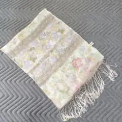 passage 花柄ストール ショール フリンジ付きのサムネイル