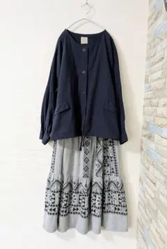 SM2サマンサモスモス ネイビー ハーフジャケットアウター ジャンパー