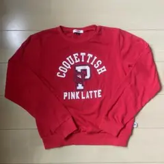 PINK LATTE 赤 トレーナー　Mサイズ