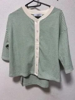 Discort 緑と白のストライプ婦人服