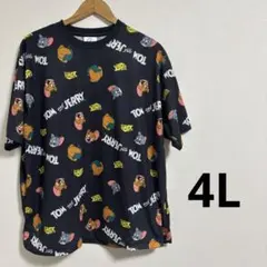新品　大きいサイズ4L レディース　トムとジェリー Tシャツ 総柄のサムネイル