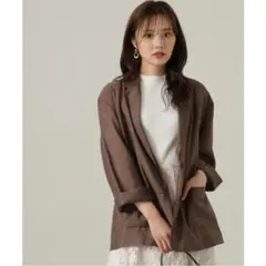 プロポーションボディドレッシング　シアージャケット　ブラウンМ