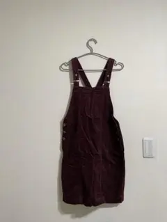 エヘカソポ　サロペットスカート　ボルドー　コーデュロイMサイズ