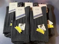 福助 FUN スマートカジュアルソックス 5足組 ブラック 25-27cm