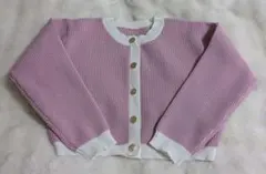 クルーネック配色ラメニットカーディガン[dh1306]