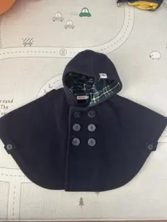 フリース ネイビー ポンチョ 95cm以下