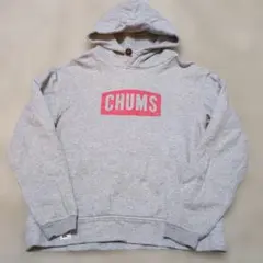 CHUMS　チャムス　ボックスロゴ　クルミボタン　フーディー