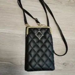 未使用★classic star★ブラックキルティングショルダー財布バッグ