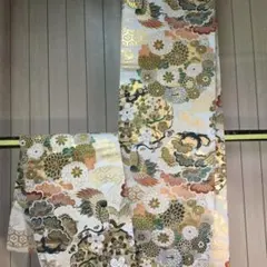 専用帯8319 ○高級 正絹 紬 相良刺繍 汕頭刺繍 名古屋帯 - メルカリ