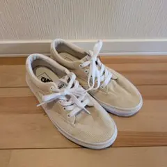 【VANS】 ベージュ コーデュロイスニーカー 24.5cm