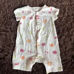 【古着】フルーツ柄ロンパース 60-70cm