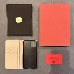 ボナベンチュラ　手帳型　iPhone12 12Proケース エトープ　グレージュ