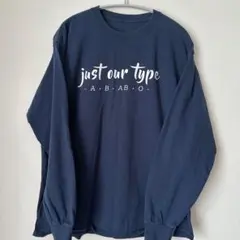 アメリカ古着 OUR LADY OF LOURDES 長袖カットソー ネイビー