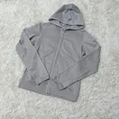 【c5448】UNIQLO ドライEXUVカットフルジップパーカー　グレー