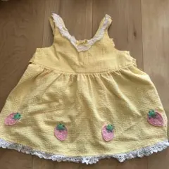mezzopiano メゾピアノいちご刺繍 ワンピース 90