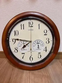 CITIZEN 8MY464 電波掛時計 温度計・湿度計付 ジャンク