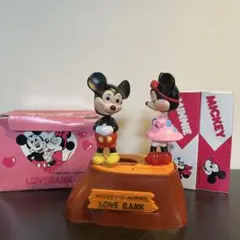 当時物　ミッキー・ミニー 貯金箱 オリジナルボックス付き