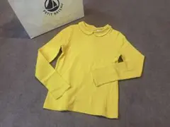 【PETIT BATEAU】襟付きカットソー(イエロー) 8ans/128cm