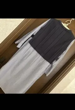 ブルーフロンス　ドッキングワンピースストライプ