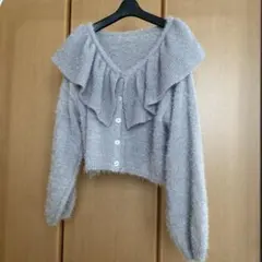 グレイル　ラメ入りニットカーディガン