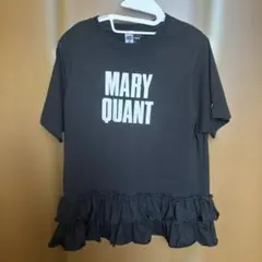 MARY QUANT 裾切替ロゴTシャツ