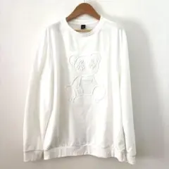 MANFINITY ホワイト クマデザイン サイズL トレーナー