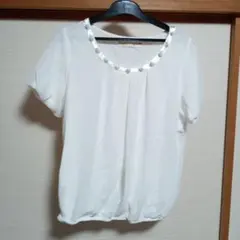 LINK IT ALL 白 バルーンシルエット Tシャツ 38のサムネイル