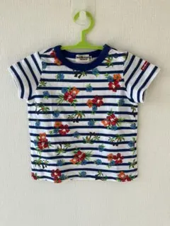 美品！HOT BISCUIT ストライプ花柄Tシャツ