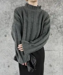 リンクスストライプクロップドニット　select moca by son